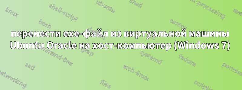 перенести exe-файл из виртуальной машины Ubuntu Oracle на хост-компьютер (Windows 7)