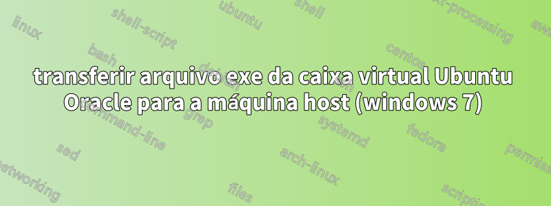 transferir arquivo exe da caixa virtual Ubuntu Oracle para a máquina host (windows 7)