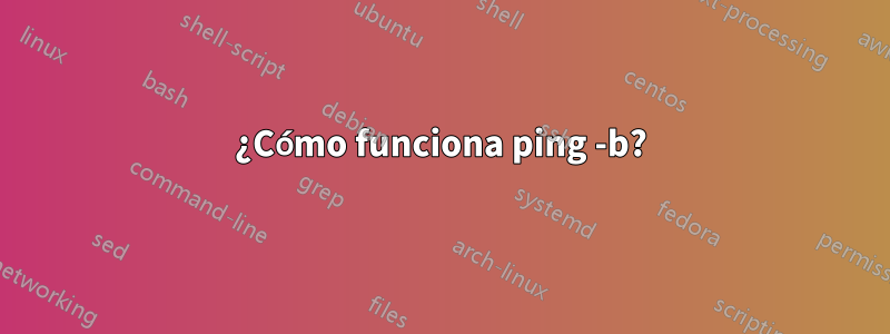 ¿Cómo funciona ping -b?