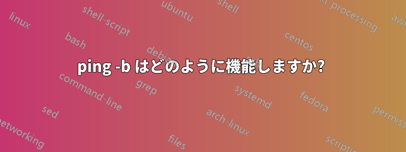 ping -b はどのように機能しますか?