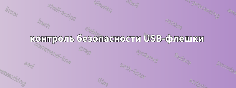 контроль безопасности USB-флешки