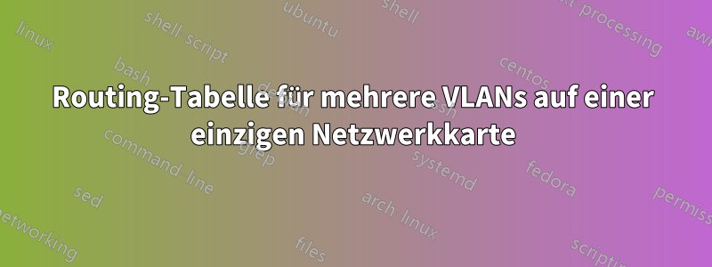 Routing-Tabelle für mehrere VLANs auf einer einzigen Netzwerkkarte