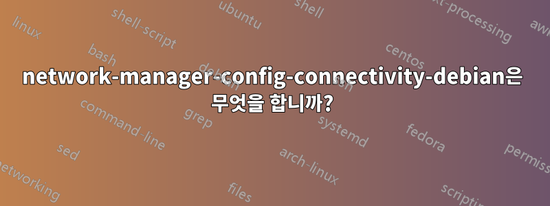 network-manager-config-connectivity-debian은 무엇을 합니까?