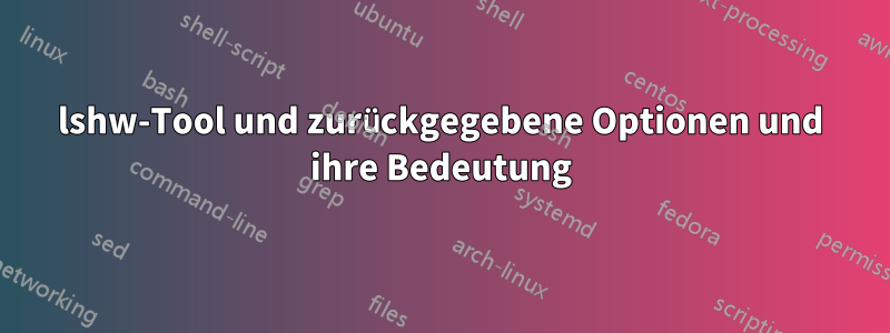 lshw-Tool und zurückgegebene Optionen und ihre Bedeutung
