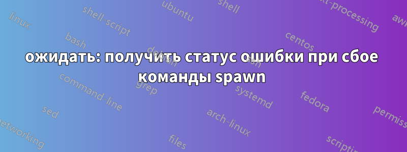 ожидать: получить статус ошибки при сбое команды spawn