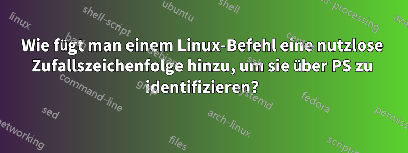 Wie fügt man einem Linux-Befehl eine nutzlose Zufallszeichenfolge hinzu, um sie über PS zu identifizieren?