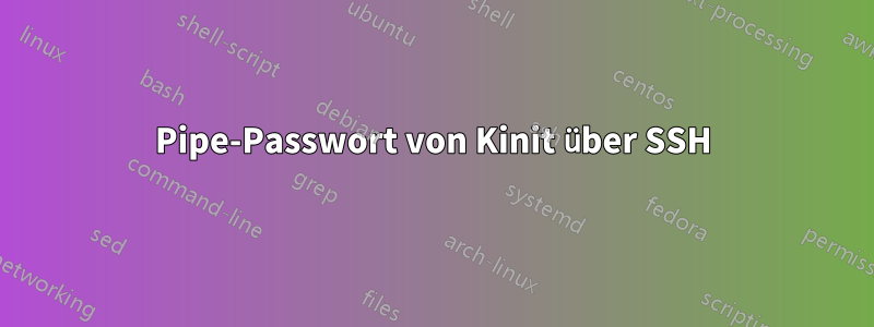 Pipe-Passwort von Kinit über SSH
