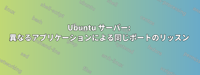Ubuntu サーバー: 異なるアプリケーションによる同じポートのリッスン