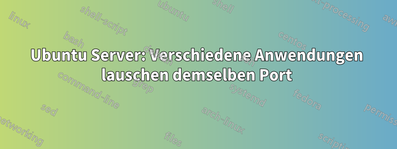 Ubuntu Server: Verschiedene Anwendungen lauschen demselben Port