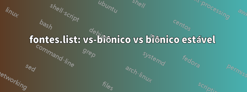 fontes.list: vs-biônico vs biônico estável