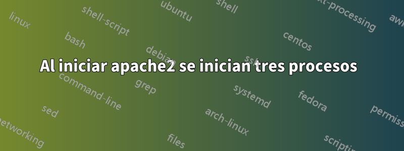 Al iniciar apache2 se inician tres procesos 