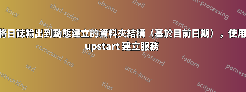 將日誌輸出到動態建立的資料夾結構（基於目前日期），使用 upstart 建立服務