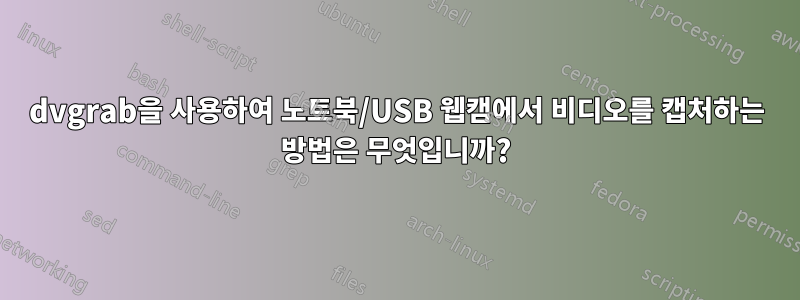 dvgrab을 사용하여 노트북/USB 웹캠에서 비디오를 캡처하는 방법은 무엇입니까?