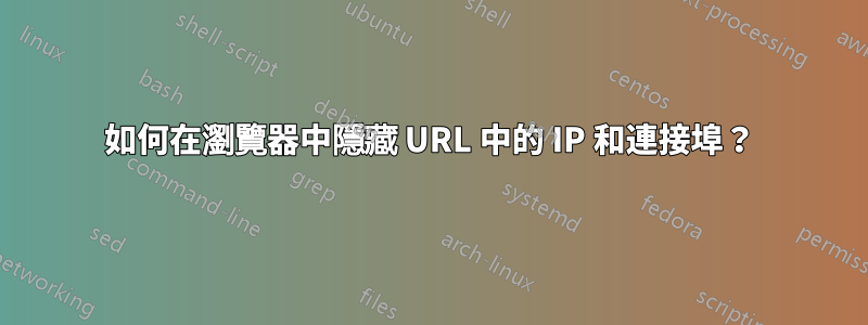 如何在瀏覽器中隱藏 URL 中的 IP 和連接埠？