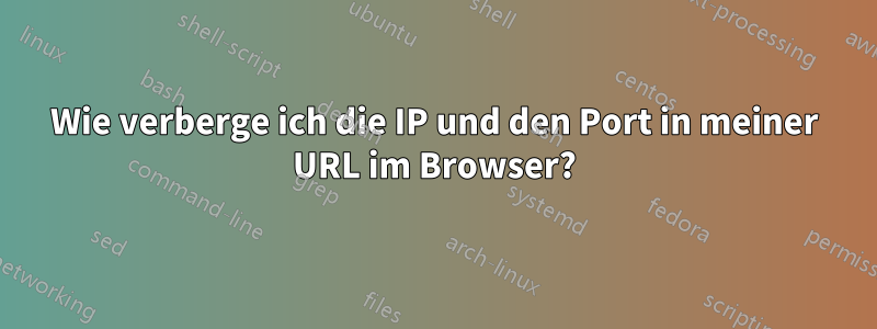 Wie verberge ich die IP und den Port in meiner URL im Browser?