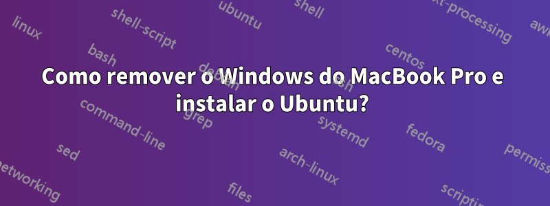 Como remover o Windows do MacBook Pro e instalar o Ubuntu?