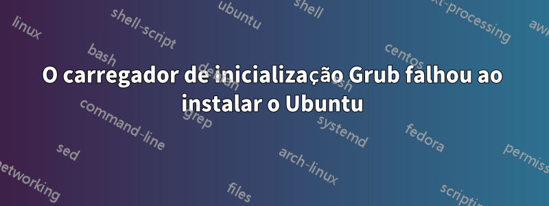 O carregador de inicialização Grub falhou ao instalar o Ubuntu