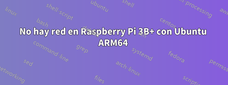 No hay red en Raspberry Pi 3B+ con Ubuntu ARM64