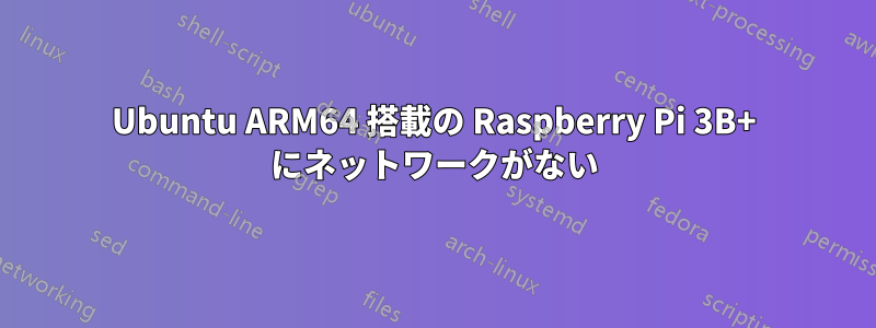 Ubuntu ARM64 搭載の Raspberry Pi 3B+ にネットワークがない