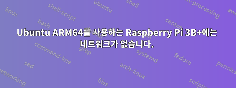 Ubuntu ARM64를 사용하는 Raspberry Pi 3B+에는 네트워크가 없습니다.