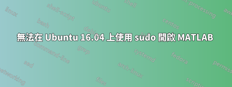 無法在 Ubuntu 16.04 上使用 sudo 開啟 MATLAB