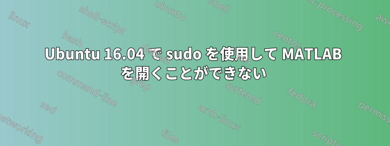 Ubuntu 16.04 で sudo を使用して MATLAB を開くことができない