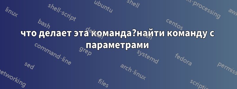 что делает эта команда?найти команду с параметрами