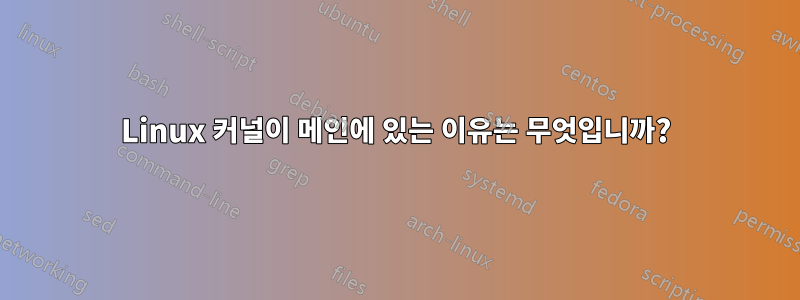 Linux 커널이 메인에 있는 이유는 무엇입니까?