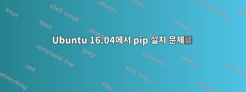 Ubuntu 16.04에서 pip 설치 문제⠀