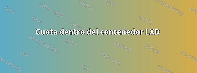 Cuota dentro del contenedor LXD