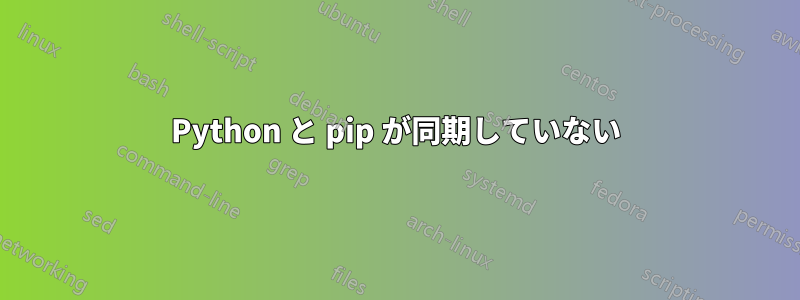 Python と pip が同期していない