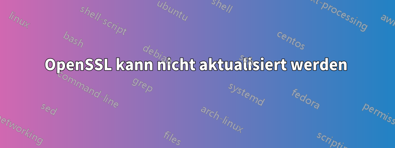 OpenSSL kann nicht aktualisiert werden