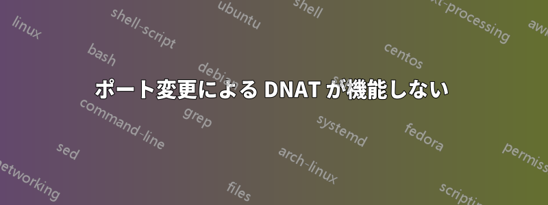 ポート変更による DNAT が機能しない