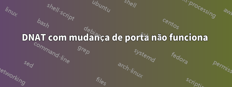 DNAT com mudança de porta não funciona