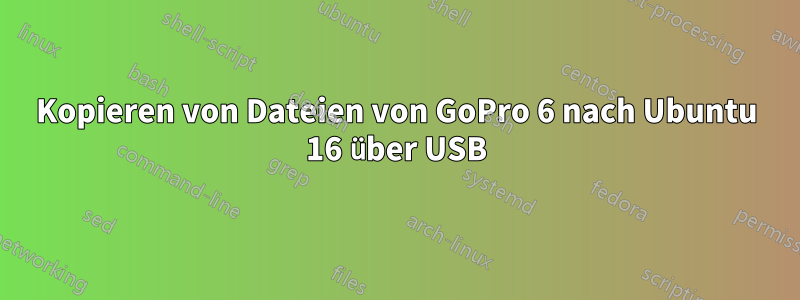 Kopieren von Dateien von GoPro 6 nach Ubuntu 16 über USB