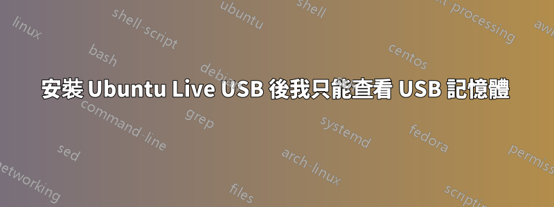 安裝 Ubuntu Live USB 後我只能查看 USB 記憶體