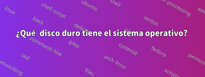 ¿Qué disco duro tiene el sistema operativo?