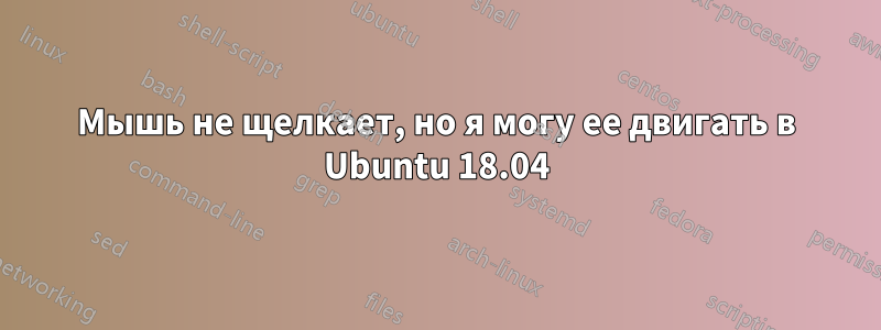 Мышь не щелкает, но я могу ее двигать в Ubuntu 18.04