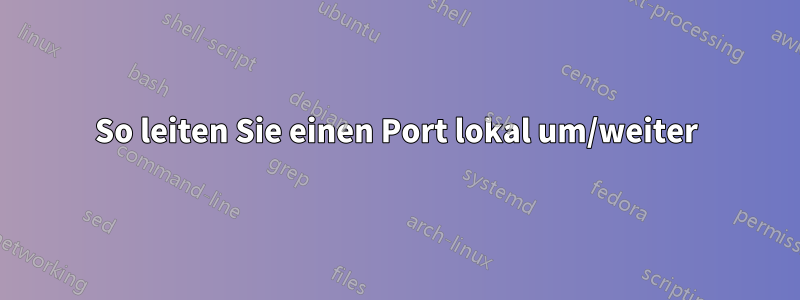 So leiten Sie einen Port lokal um/weiter