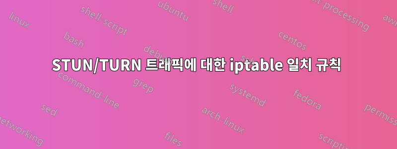 STUN/TURN 트래픽에 대한 iptable 일치 규칙