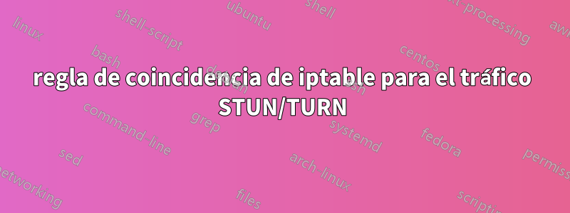 regla de coincidencia de iptable para el tráfico STUN/TURN