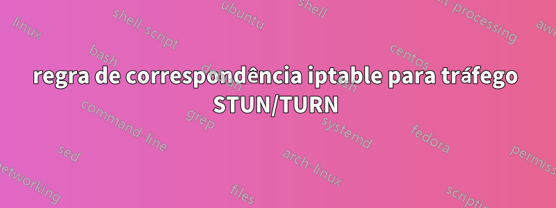 regra de correspondência iptable para tráfego STUN/TURN