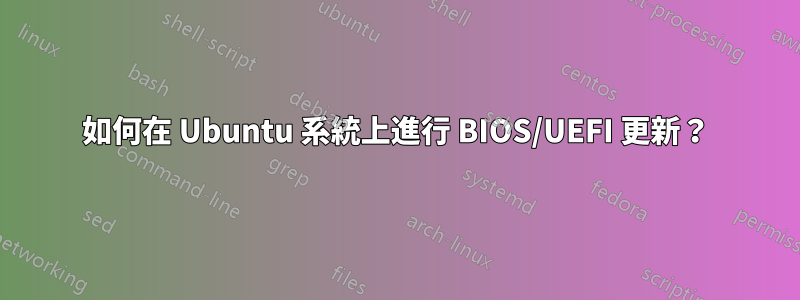 如何在 Ubuntu 系統上進行 BIOS/UEFI 更新？