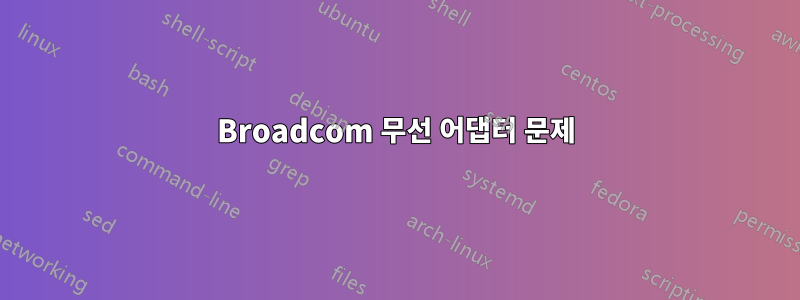 Broadcom 무선 어댑터 문제