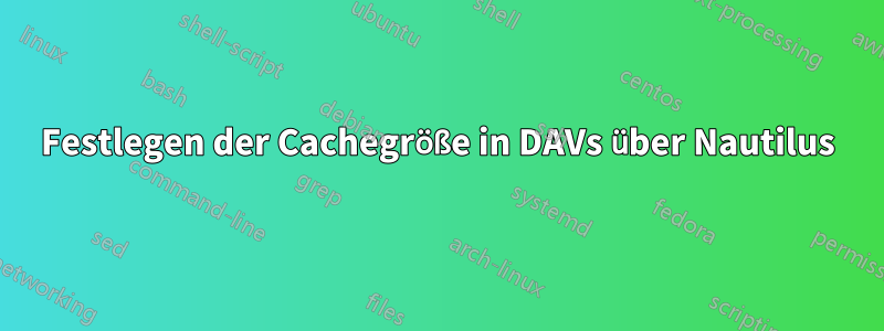 Festlegen der Cachegröße in DAVs über Nautilus