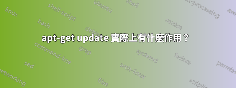 apt-get update 實際上有什麼作用？ 