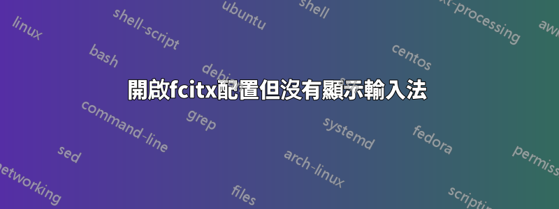 開啟fcitx配置但沒有顯示輸入法