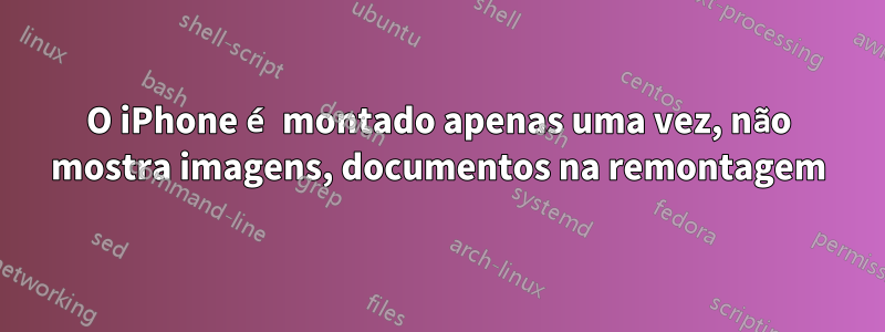 O iPhone é montado apenas uma vez, não mostra imagens, documentos na remontagem