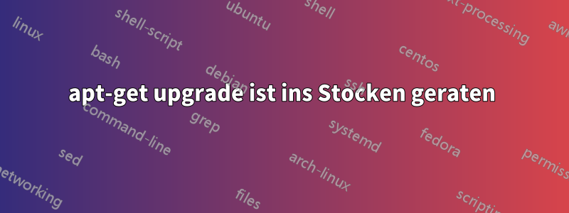 apt-get upgrade ist ins Stocken geraten