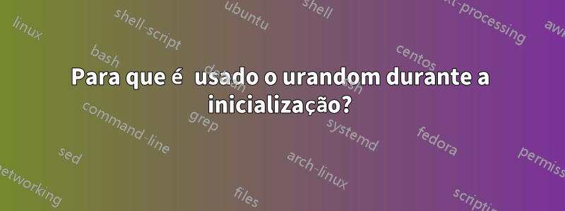 Para que é usado o urandom durante a inicialização?